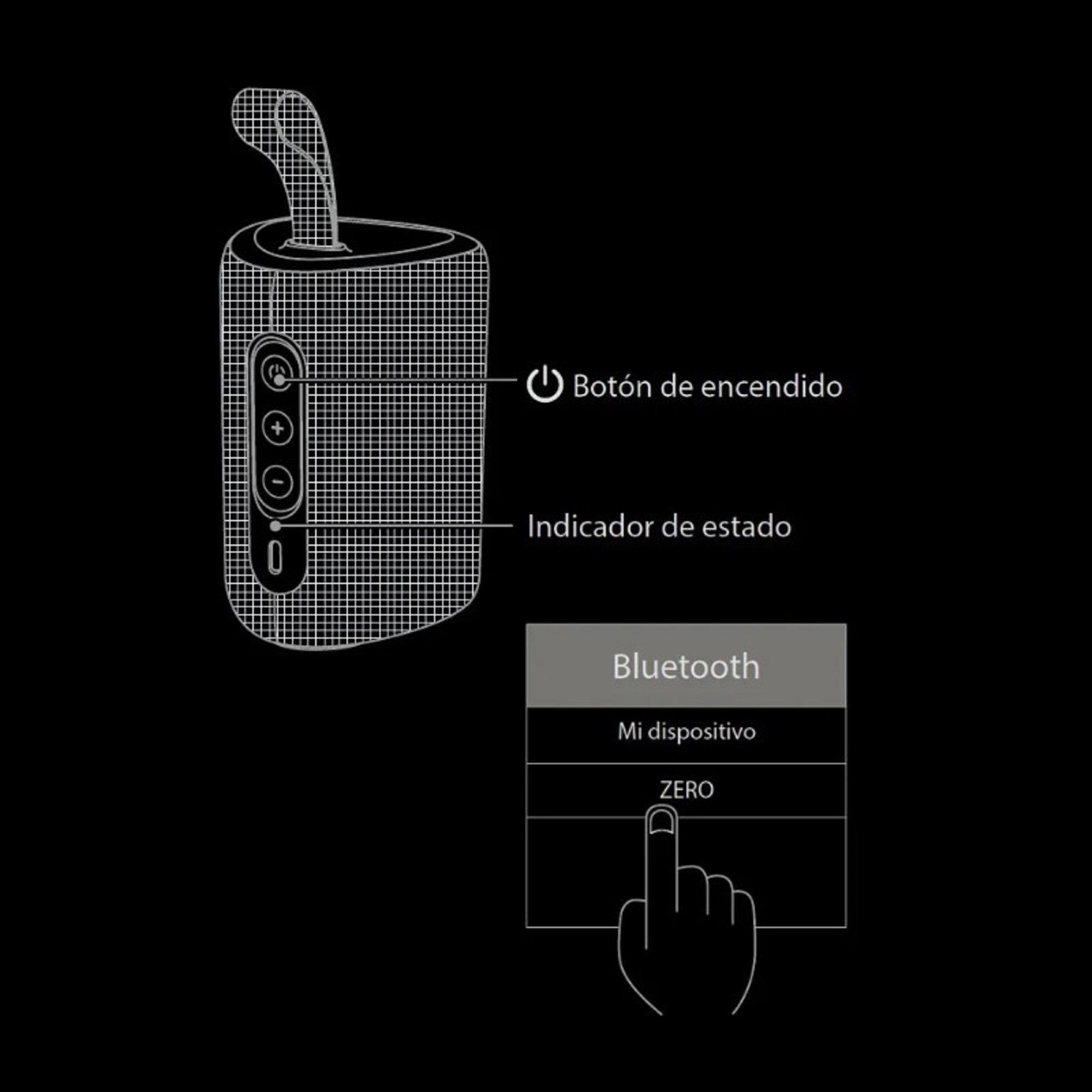 PARLANTE PORTÁTIL MASTER G ZERO BLUETOOTHIPX6 POTENTE SONIDO - GRIS - 5