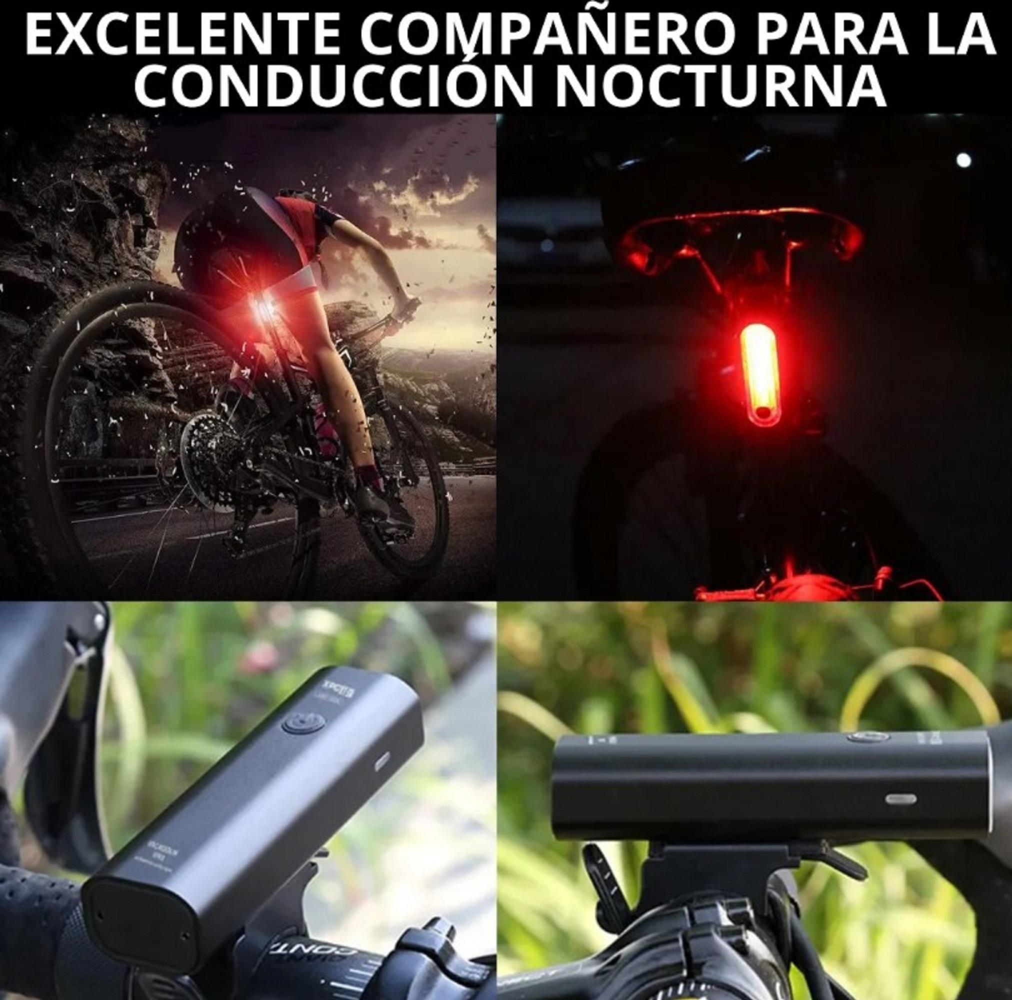 LUCES RECARGABLES PARA BICICLETA DELANTERA Y TRASERA PREMIUM - 4