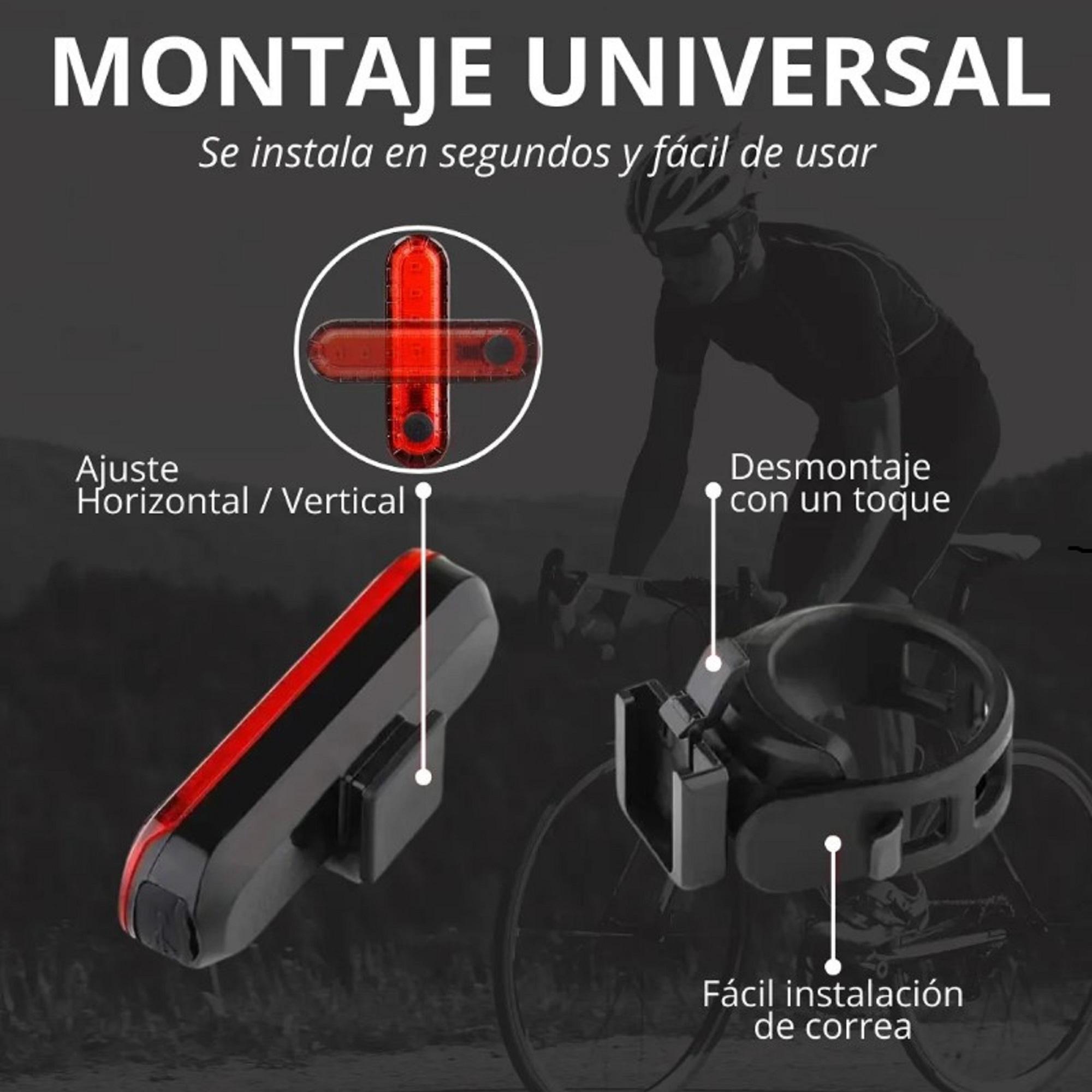 LUCES RECARGABLES PARA BICICLETA DELANTERA Y TRASERA PREMIUM - 6