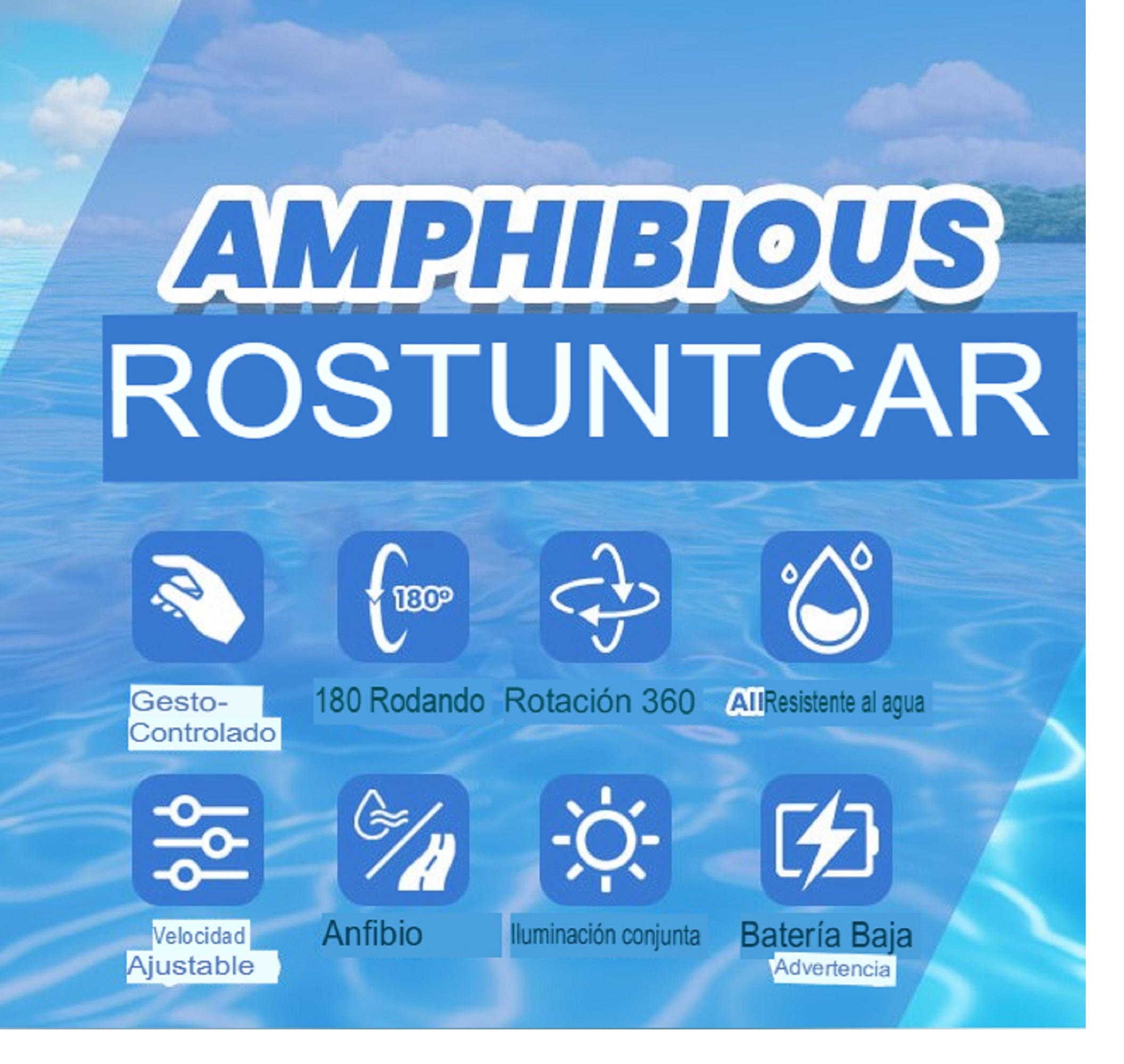 AUTO COCHE A CONTROL REMOTO ANFIBIO Y TIERRA TODOTERRENO LED - MULTICOLOR - 8