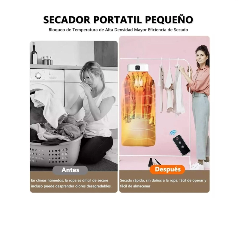 SECADOR DE ROPA PORTATIL – CAPACIDAD DE CARGA 10 KG - 4