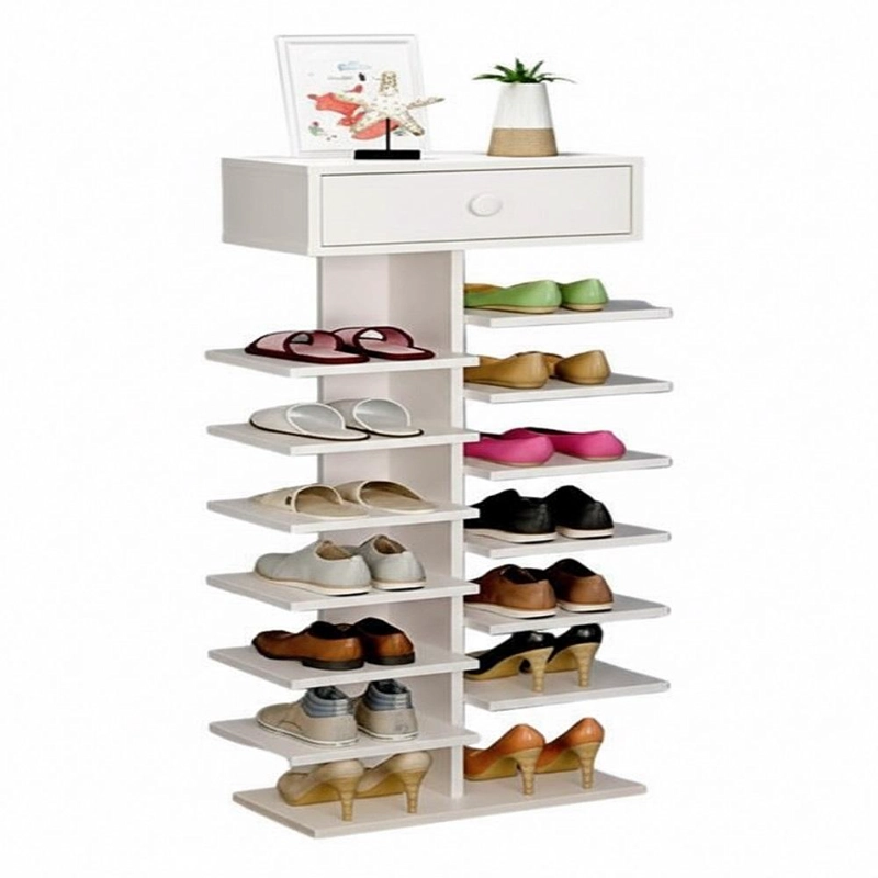 ZAPATERO  MADERA MULTIFUNCIONAL ESTANTE Y ORGANIZADOR HOGAR- BLANCO - 1