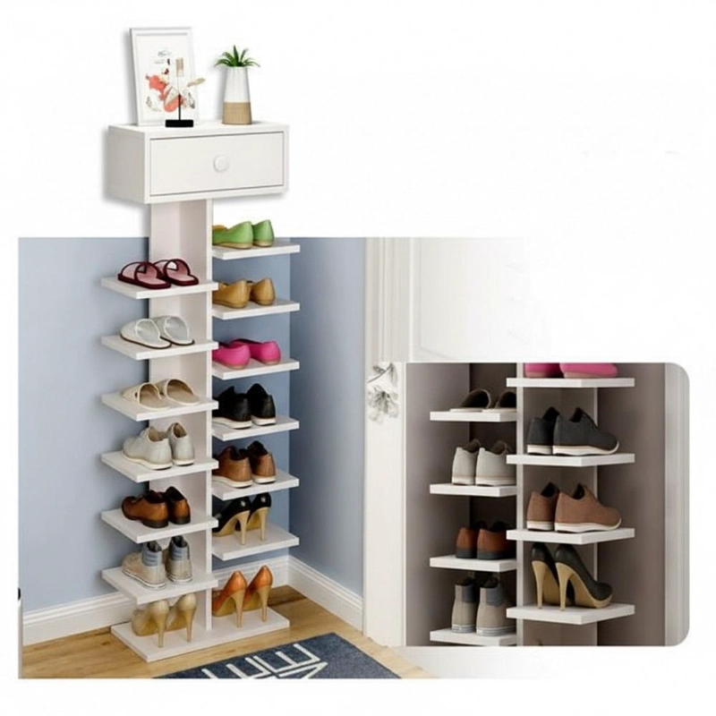 ZAPATERO  MADERA MULTIFUNCIONAL ESTANTE Y ORGANIZADOR HOGAR- BLANCO - 2