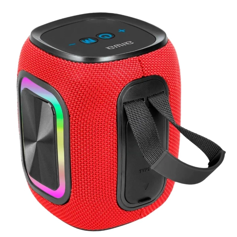 - PARLANTE BLUETOOTH AIWA 12W CON FM Y LUCES RGB - ROJO - 3