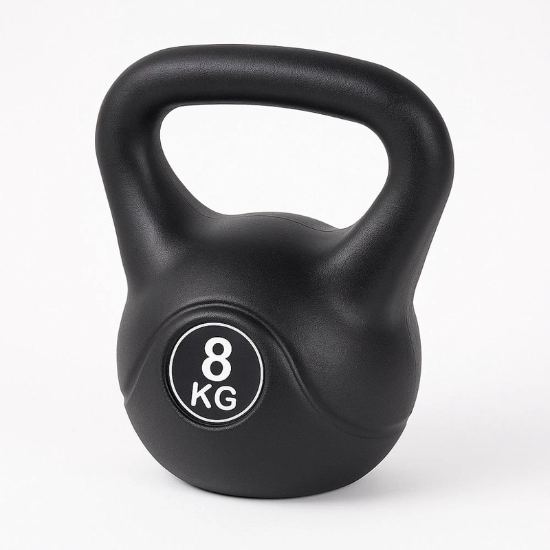 PESA RUSA KETTLEBELL 8KG ENTRETENIMIENTO  CROSSFIT Y FITNESS - NEGRO - 1