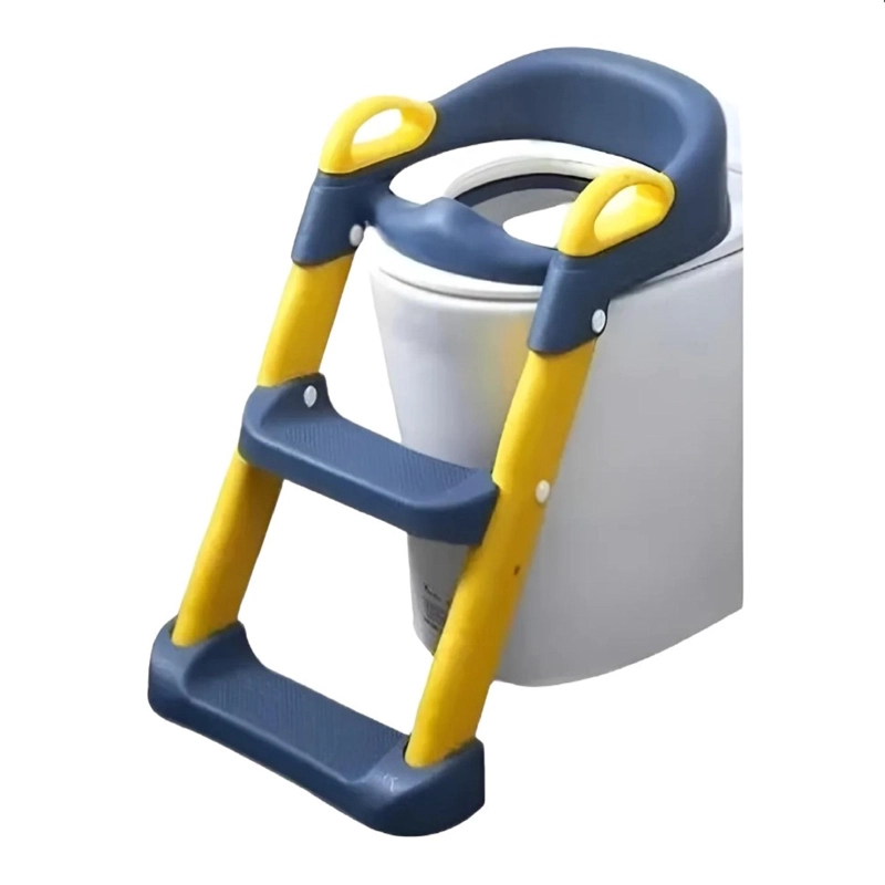 ASIENTO ADAPTADOR CON ESCALERA PARA INODORO INFANTIL - AZUL - 1