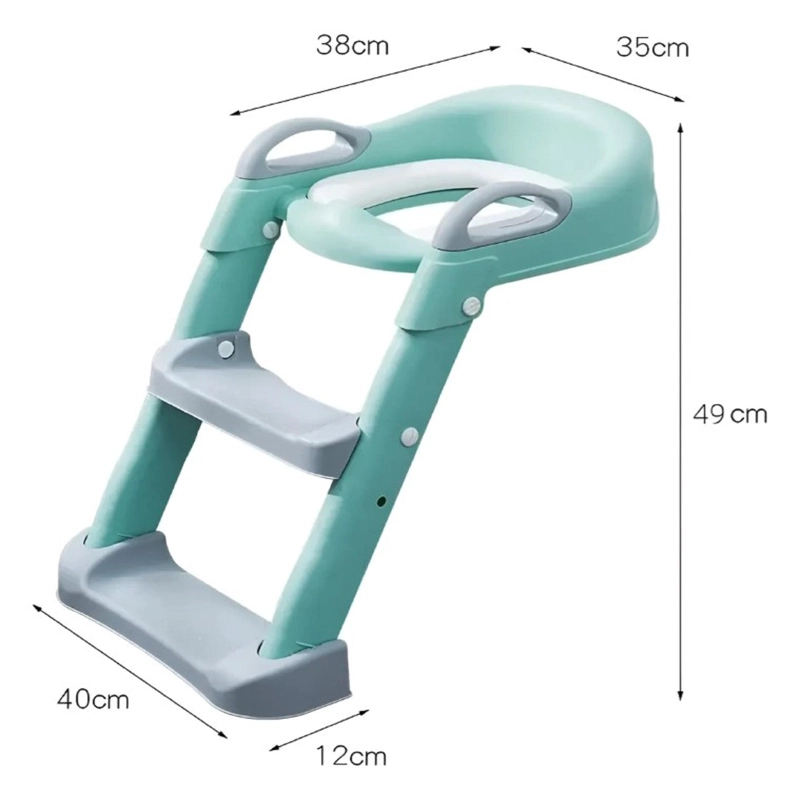 ASIENTO ADAPTADOR CON ESCALERA PARA INODORO INFANTIL - AZUL - 8