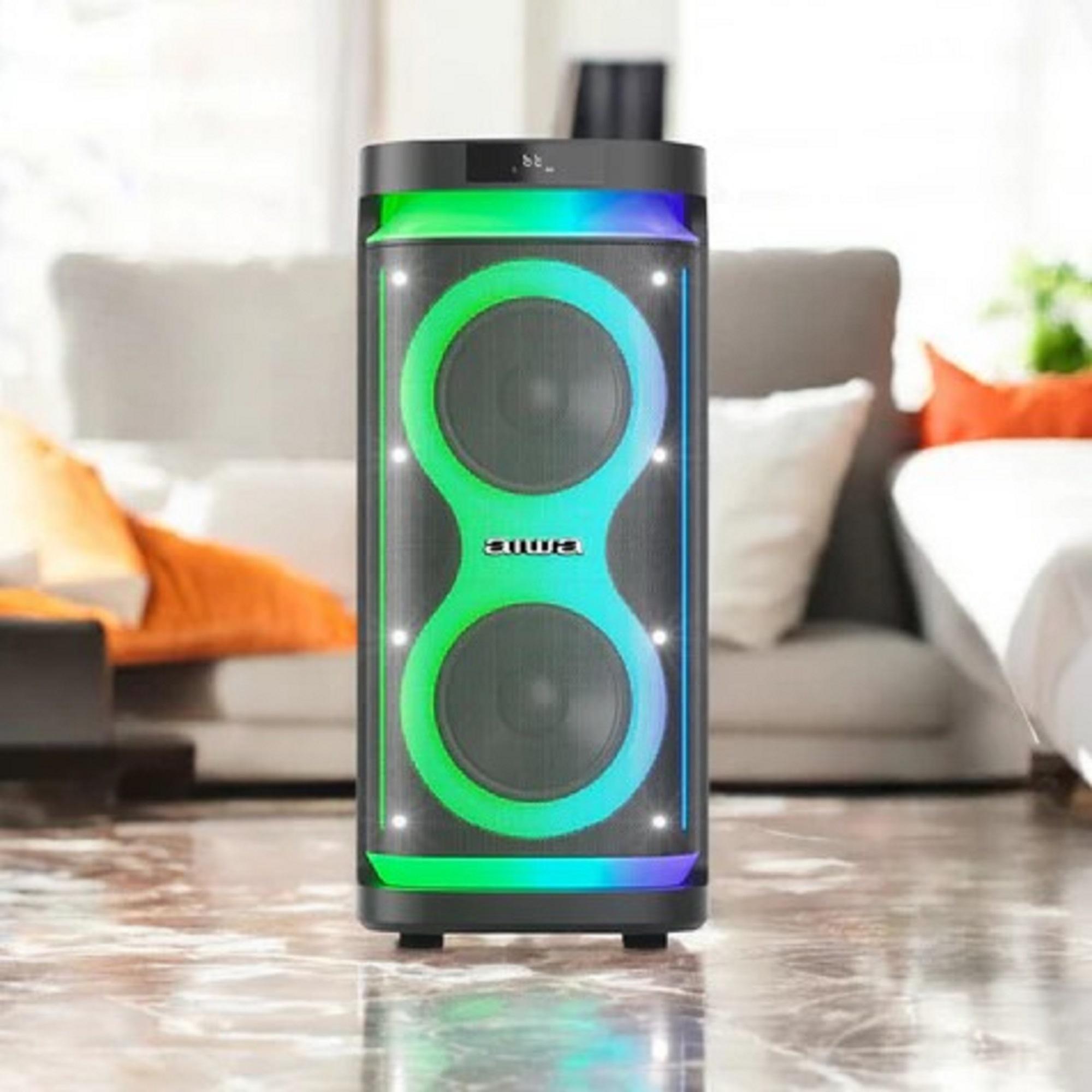PARLANTE BLUETOOTH AIWA AW-POH4D KARAOKE TWS LED - NEGRO - 6