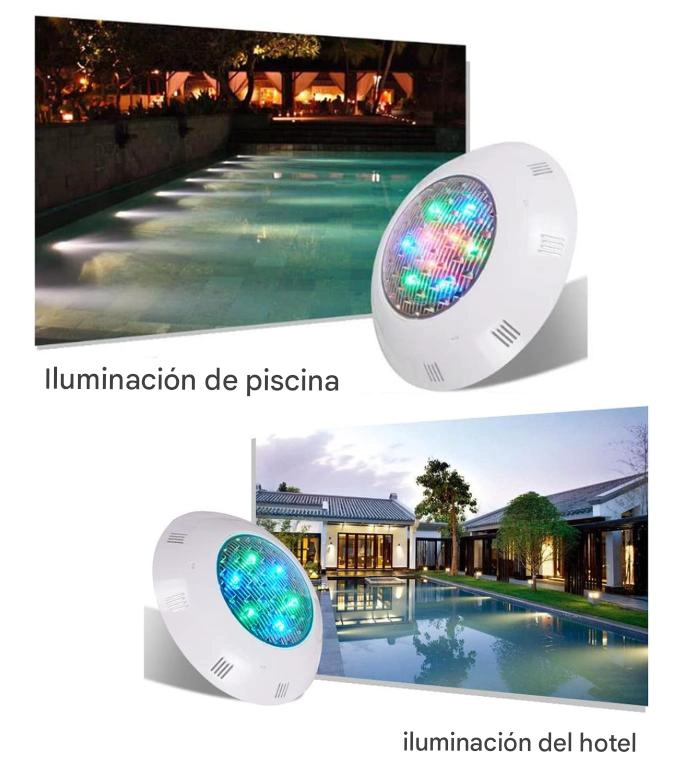 FOCO LUZ LED DE PISCINA CON CONTROL REMOTO 24W MULTICOLOR - 5