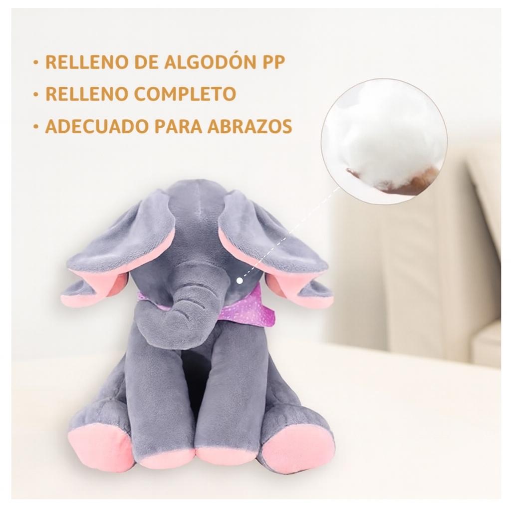 PELUCHE INTERACTIVO ANIMADO MUSICA + JUEGO ELEFANTE BEBE - AZUL - 3