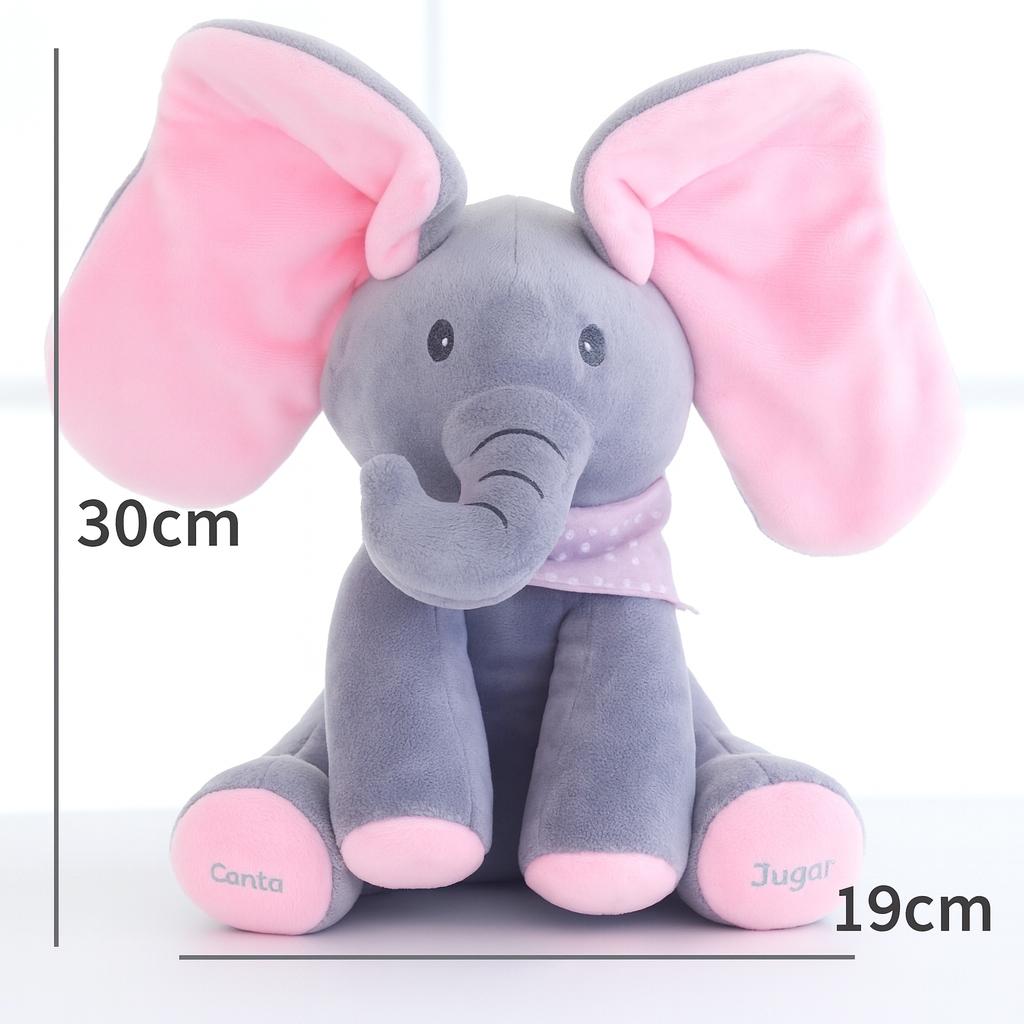 PELUCHE INTERACTIVO ANIMADO MUSICA + JUEGO ELEFANTE BEBE - AZUL - 4