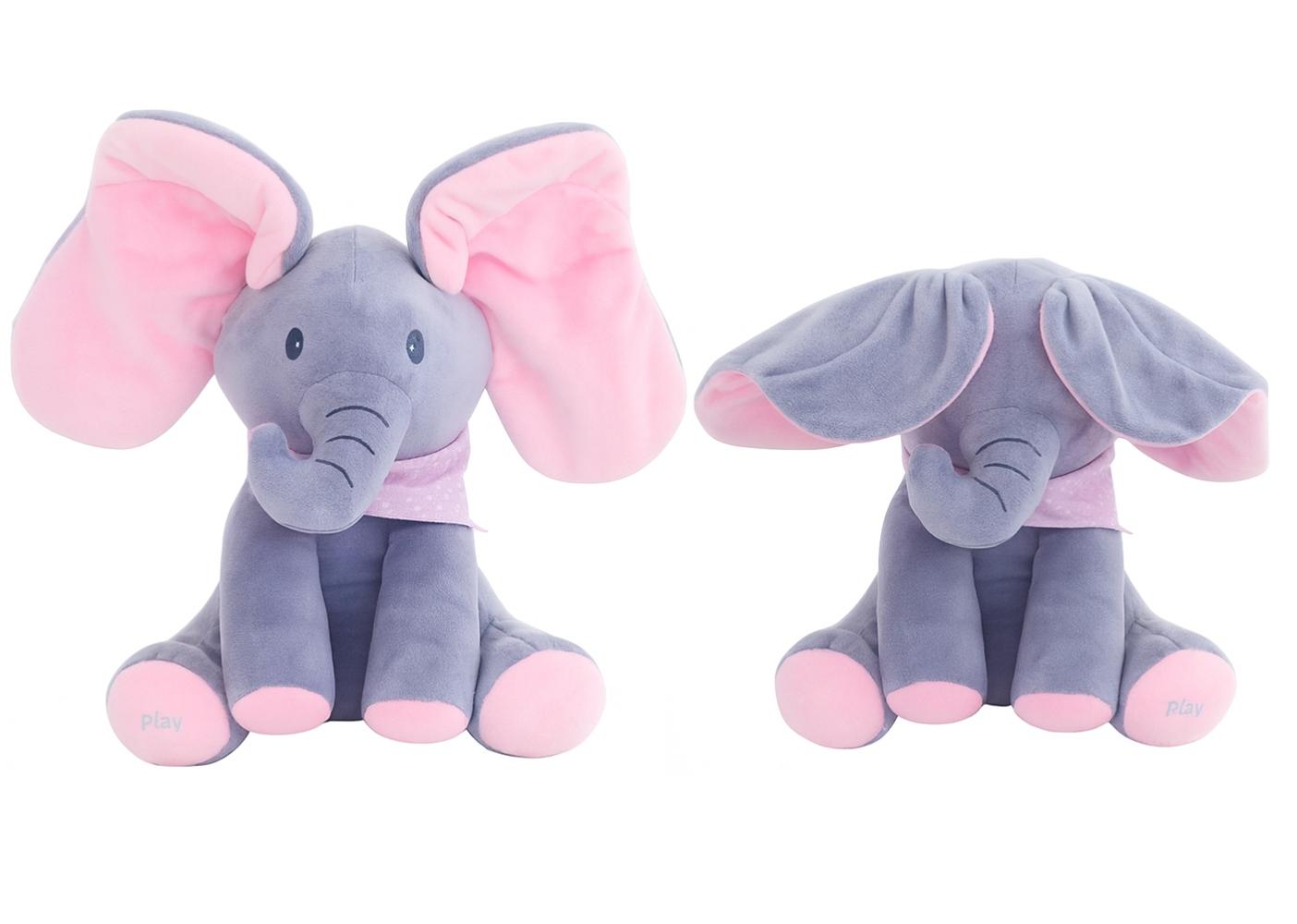 PELUCHE INTERACTIVO ANIMADO MUSICA + JUEGO ELEFANTE BEBE - AZUL - 6