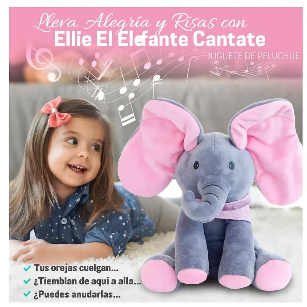 PELUCHE INTERACTIVO ANIMADO MUSICA + JUEGO ELEFANTE BEBE - AZUL - 8