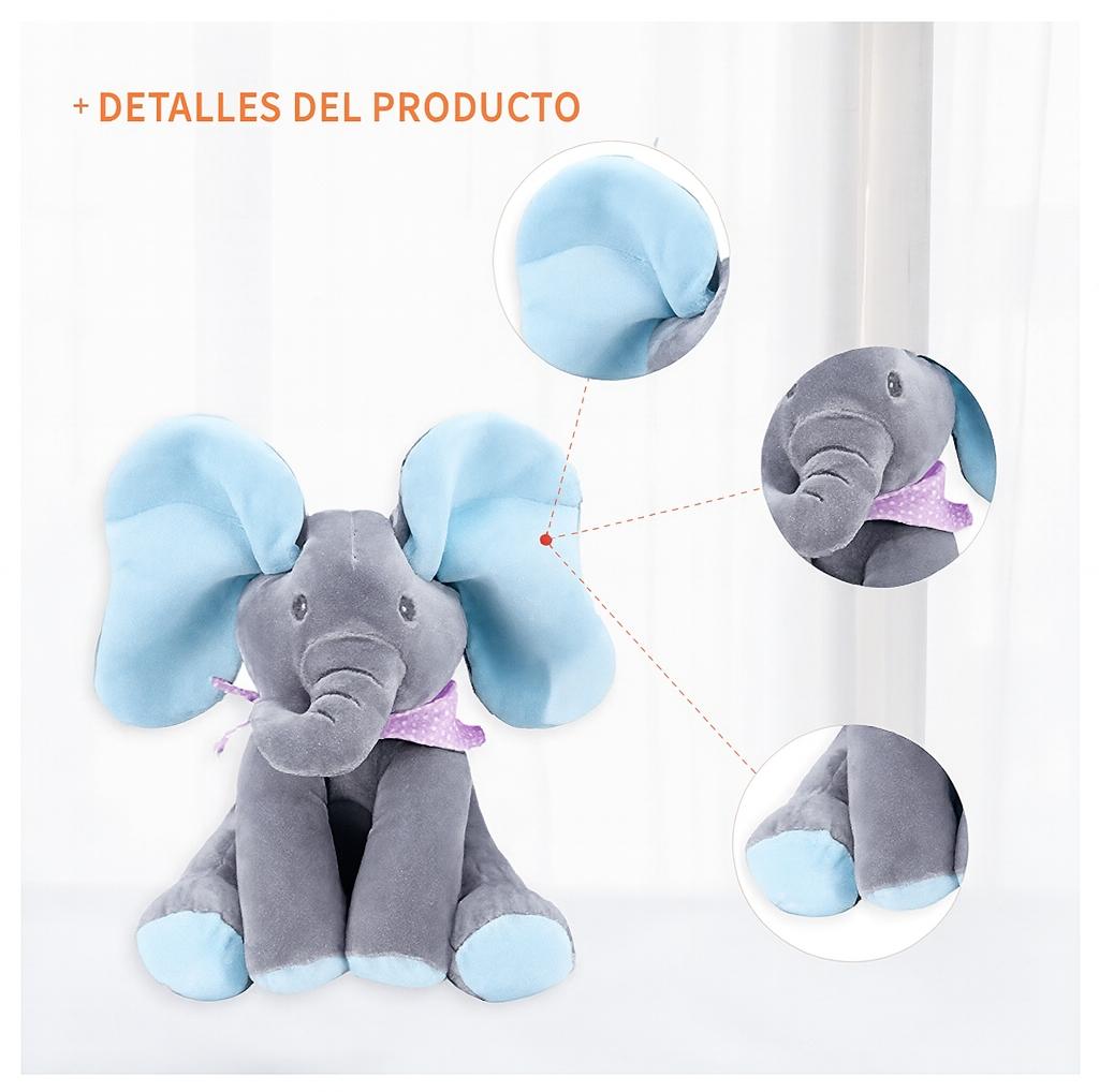 PELUCHE INTERACTIVO ANIMADO MUSICA + JUEGO ELEFANTE BEBE - AZUL - 8