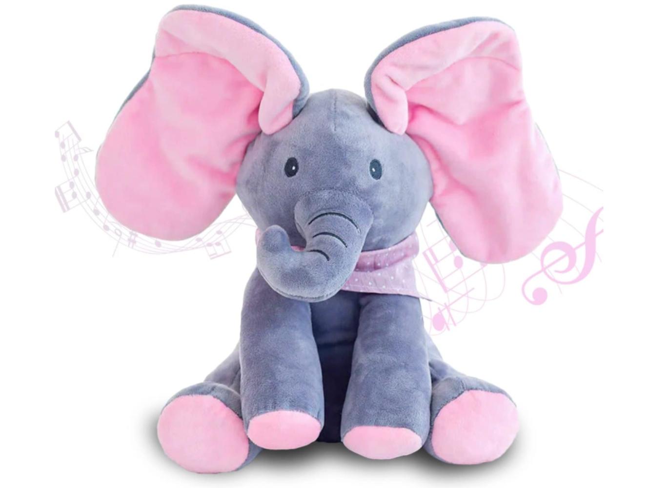 PELUCHE INTERACTIVO ANIMADO MUSICA + JUEGO ELEFANTE BEBE - AZUL - 9