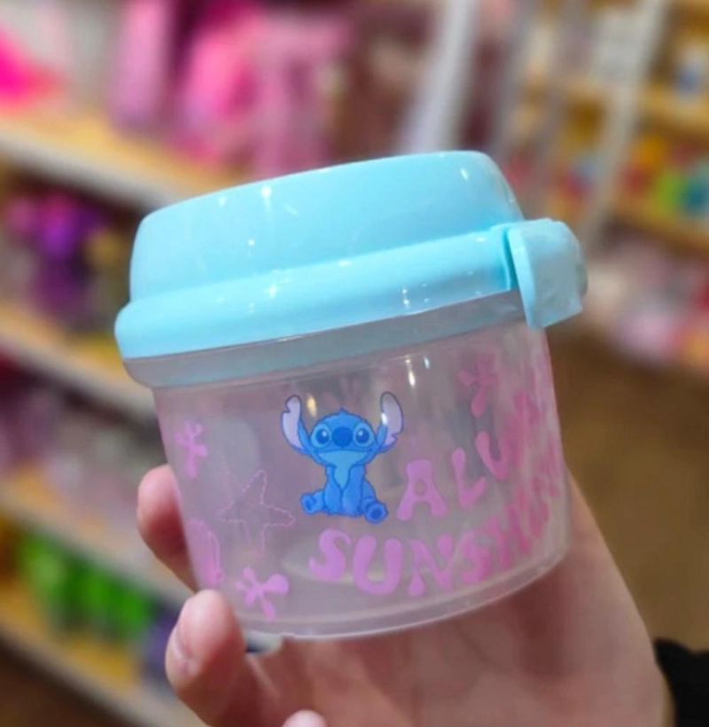 PORTA SNACK DISNEY STITCH INFANTIL AZUL 280ML - 3