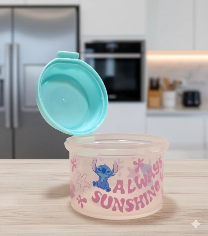 PORTA SNACK DISNEY STITCH INFANTIL AZUL 280ML - 7