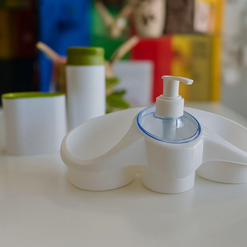 SET DISPENSADOR DE JABON Y ORGANIZADOR TITIZ COCINA - BLANCO - 4