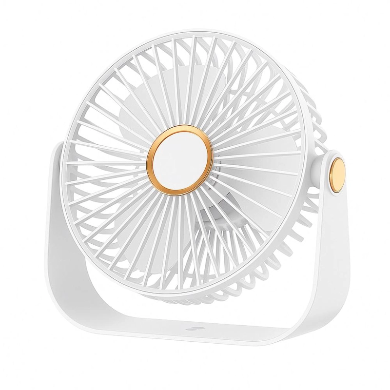 GENÉRICO VENTILADOR DE ESCRITORIO PORTATIL USB CON LUZ RECARGABLE 17 CM