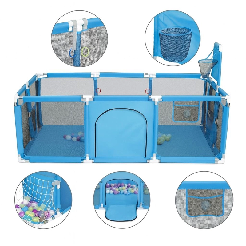 CORRAL INFANTIL DE JUEGO 180 CM CON CANASTA PARA BEBE S - 3