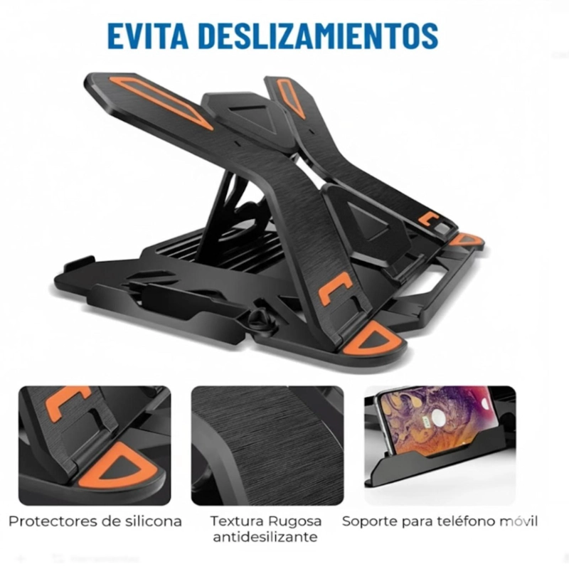 BASE SOPORTE GIRATORIO NOTEBOOK Y CELULAR HASTA 17 PULGADAS - 5