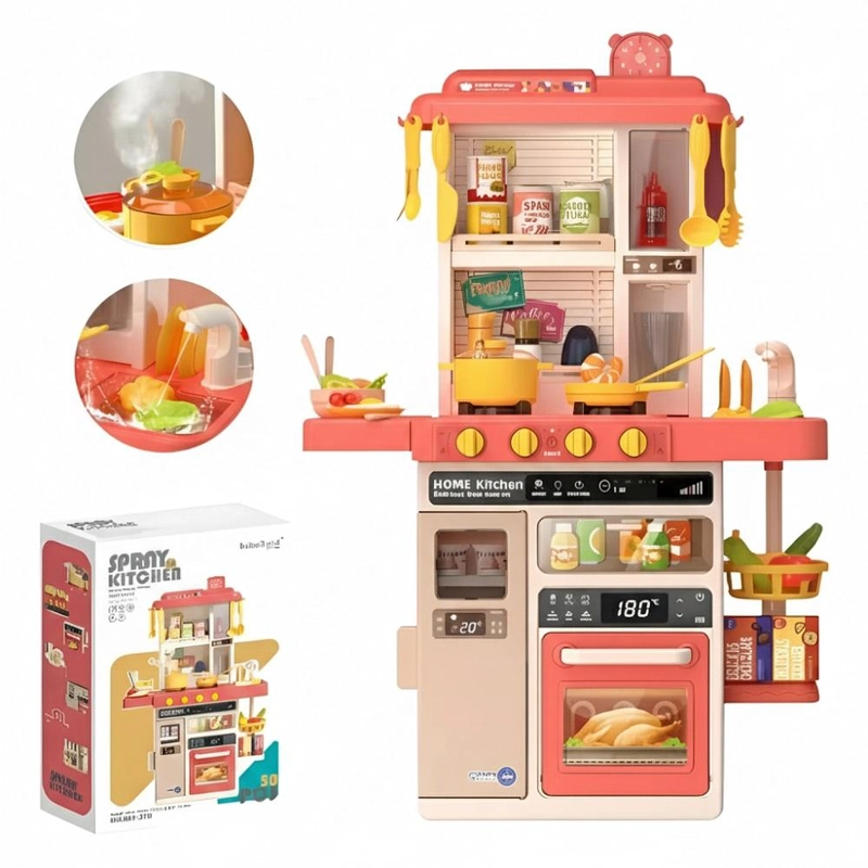COCINA INFANTIL GRANDE 50PCS CON SPRAY Y SONIDOS - 3