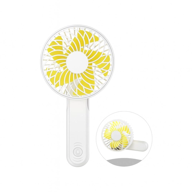 MINI VENTILADOR PORTATIL DE MANO 3 VELOCIDADES RECARGABLE - BLANCO - 5