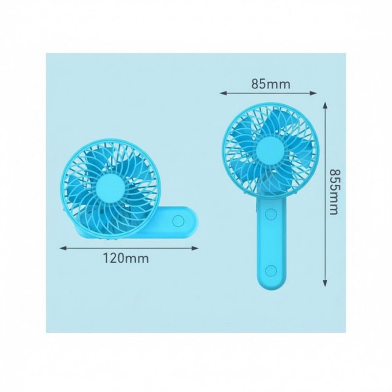 MINI VENTILADOR PORTATIL DE MANO 3 VELOCIDADES RECARGABLE - BLANCO - 6