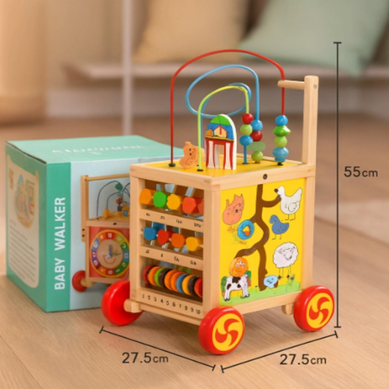 ANDADOR EDUCATIVO DE MADERA CON ACTIVIDADES PARA BEBE S - 4