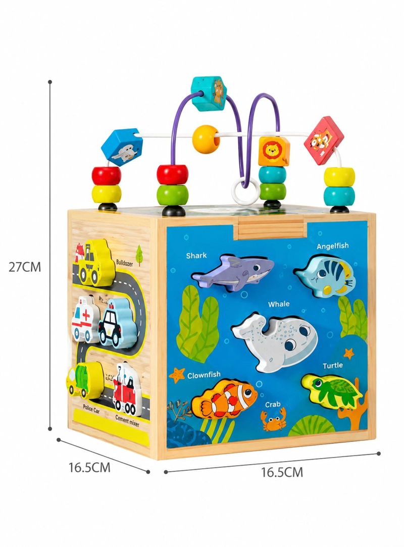 CUBO INTERACTIVO MONTESSORI 7 EN 1 CON FIGURAS Y LABERINTO - 3