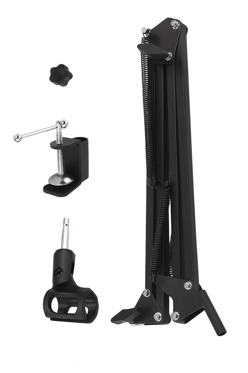 BRAZO SOPORTE MICROFONO AJUSTABLE METALICO PROFESIONAL - 3