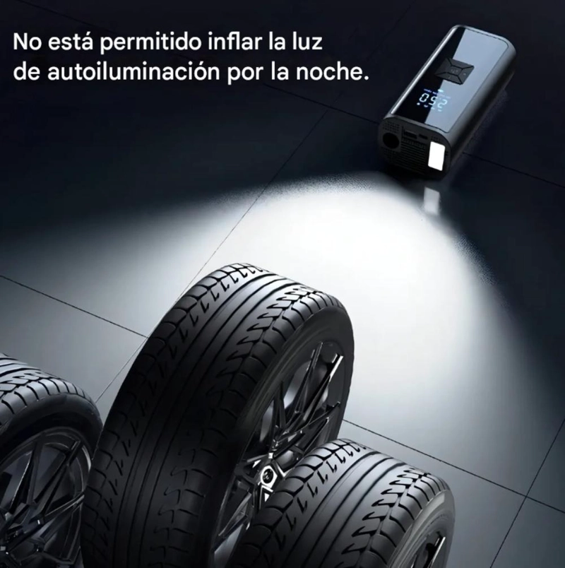 COMPRESOR DE AIRE PORTATIL  INFLADOR DE NEUMATICOS DIGITAL - 5