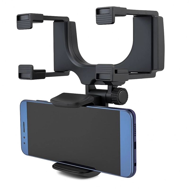 SOPORTE UNIVERSAL CELULAR PARA AUTO RETROVISOR TELE FONO - 1