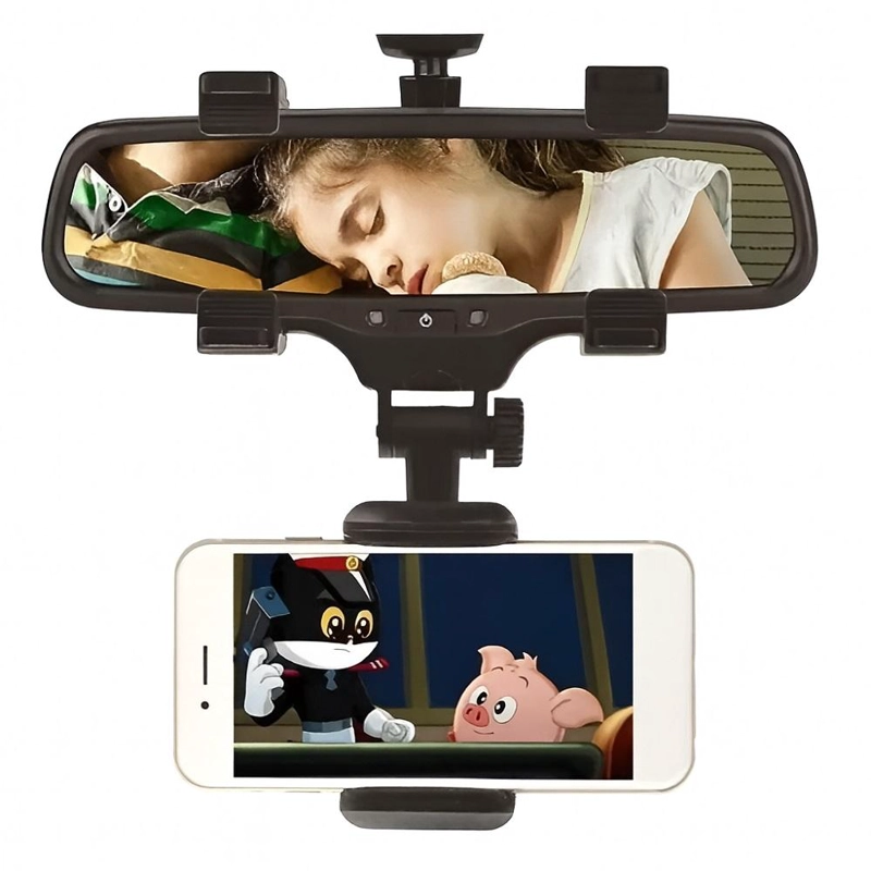 SOPORTE UNIVERSAL CELULAR PARA AUTO RETROVISOR TELE FONO - 6