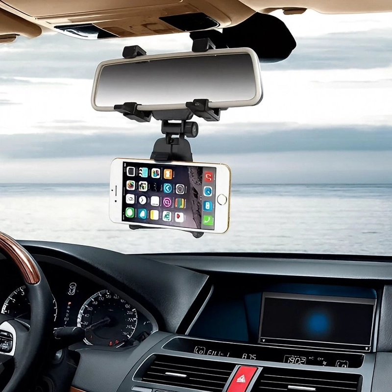 SOPORTE UNIVERSAL CELULAR PARA AUTO RETROVISOR TELE FONO - 7