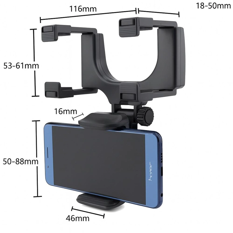 SOPORTE UNIVERSAL CELULAR PARA AUTO RETROVISOR TELE FONO - 8