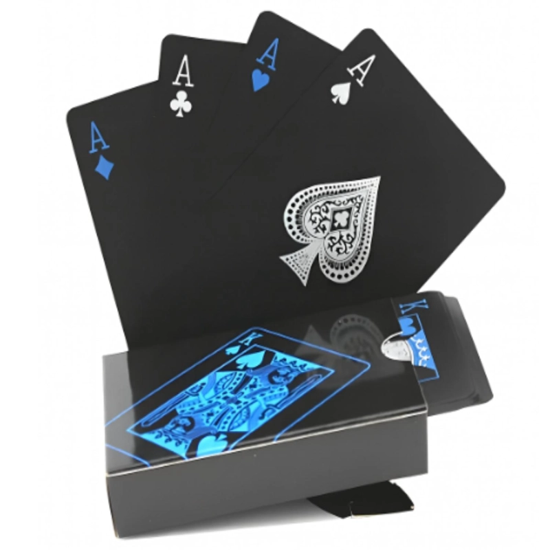 BARAJA DE NAIPES POKER MAGIA PLASTICA NEGRA PREMIUM - 1