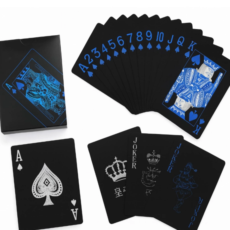 BARAJA DE NAIPES POKER MAGIA PLASTICA NEGRA PREMIUM - 2