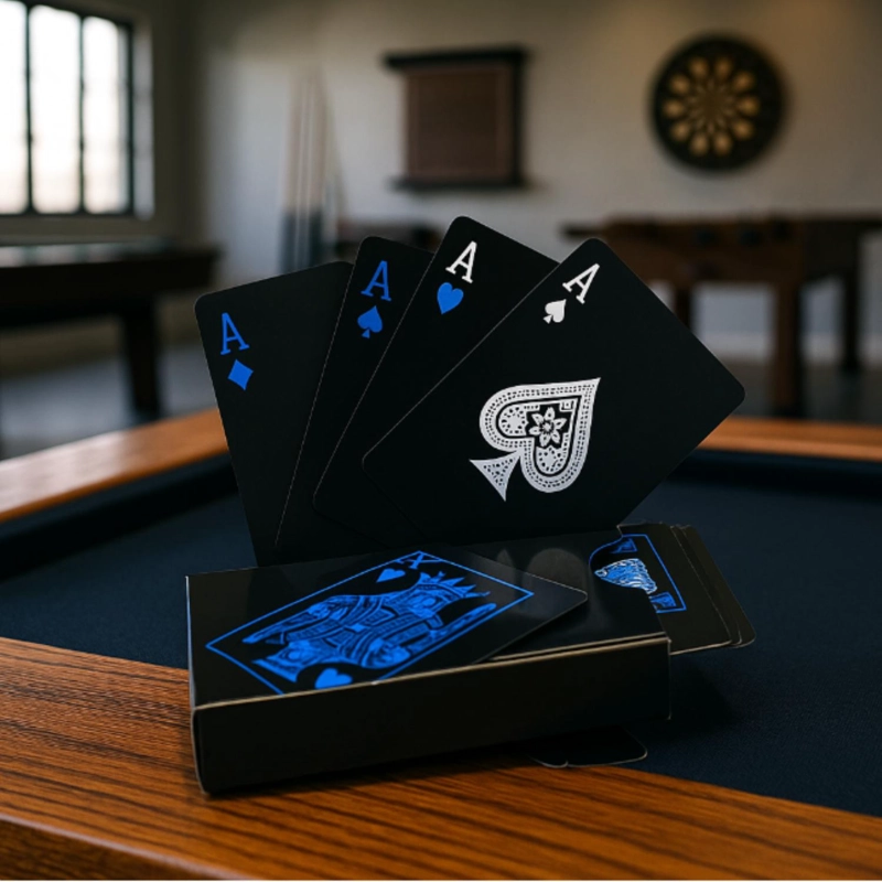 BARAJA DE NAIPES POKER MAGIA PLASTICA NEGRA PREMIUM - 3
