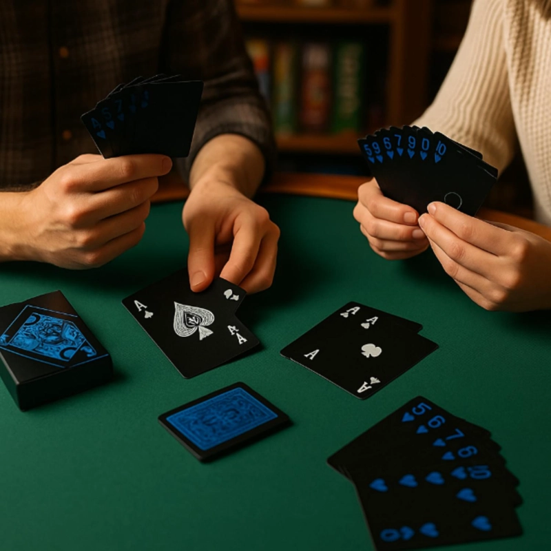 BARAJA DE NAIPES POKER MAGIA PLASTICA NEGRA PREMIUM - 5