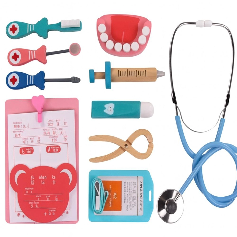 JUGUETE DIDACTICO KIT DENTISTA INFANTIL DE MADERA - 5
