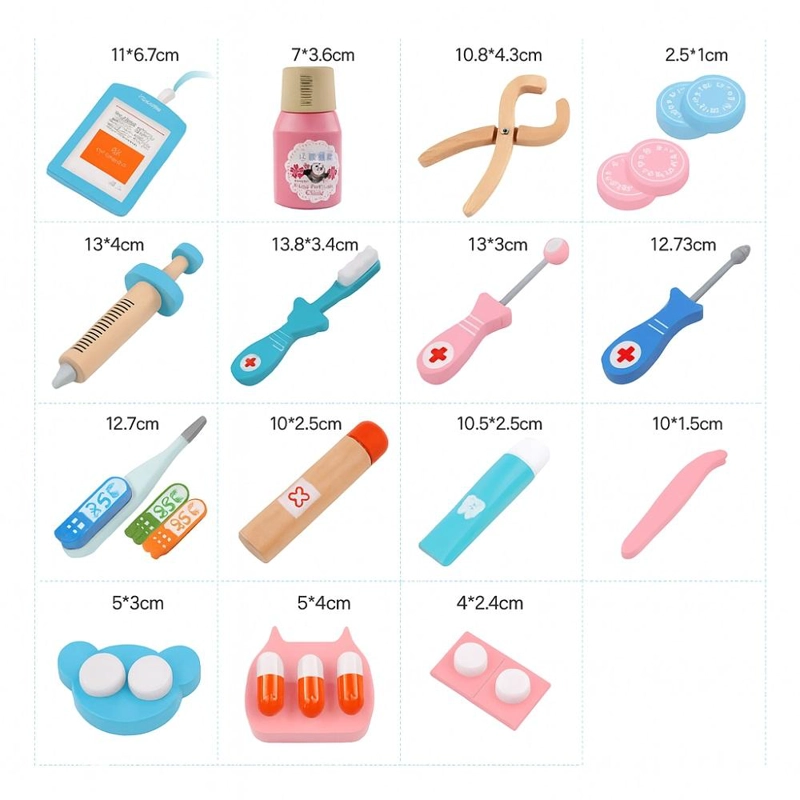 JUGUETE DIDACTICO KIT DENTISTA INFANTIL DE MADERA - 6