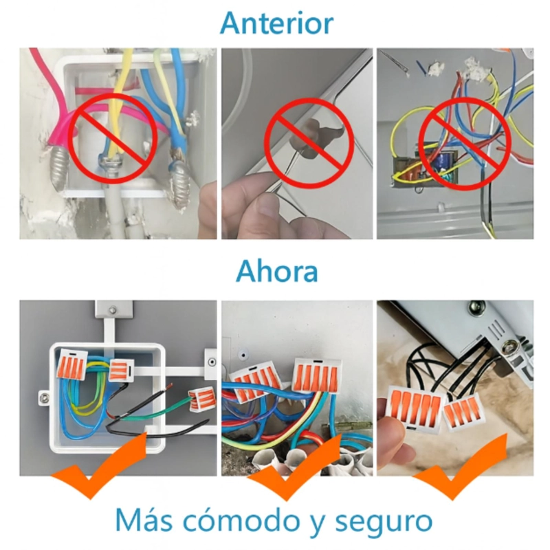 CONECTORES TIPO WAGO 3 ENTRADAS – PACK 100 UNIDADES - 5
