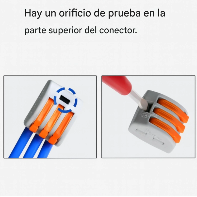 CONECTORES TIPO WAGO 3 ENTRADAS – PACK 100 UNIDADES - 6