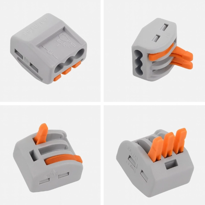 CONECTORES TIPO WAGO 3 ENTRADAS – PACK 100 UNIDADES - 7