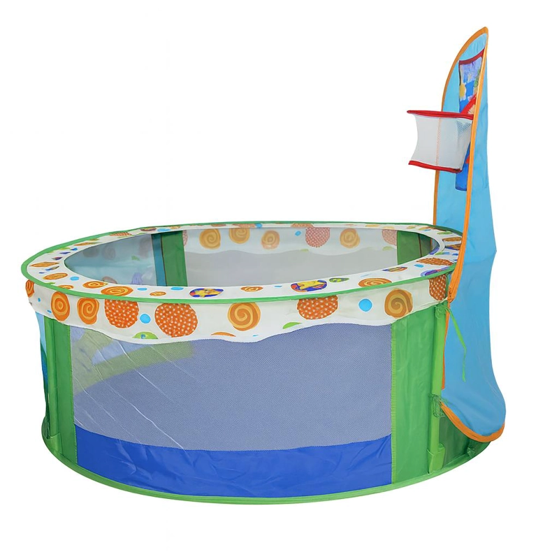 PISCINA DE JUEGOS INFANTIL PLEGABLE CON CANASTA BASKETBALL - 4
