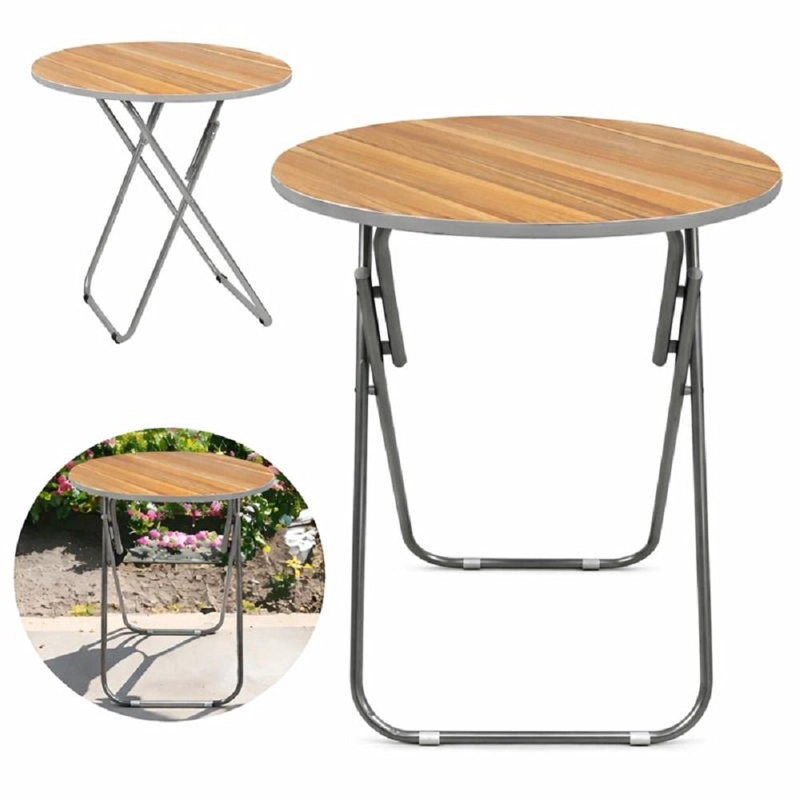 MESA PLEGABLE REDONDA IDEAL HOGAR Y EXTERIOR - 2