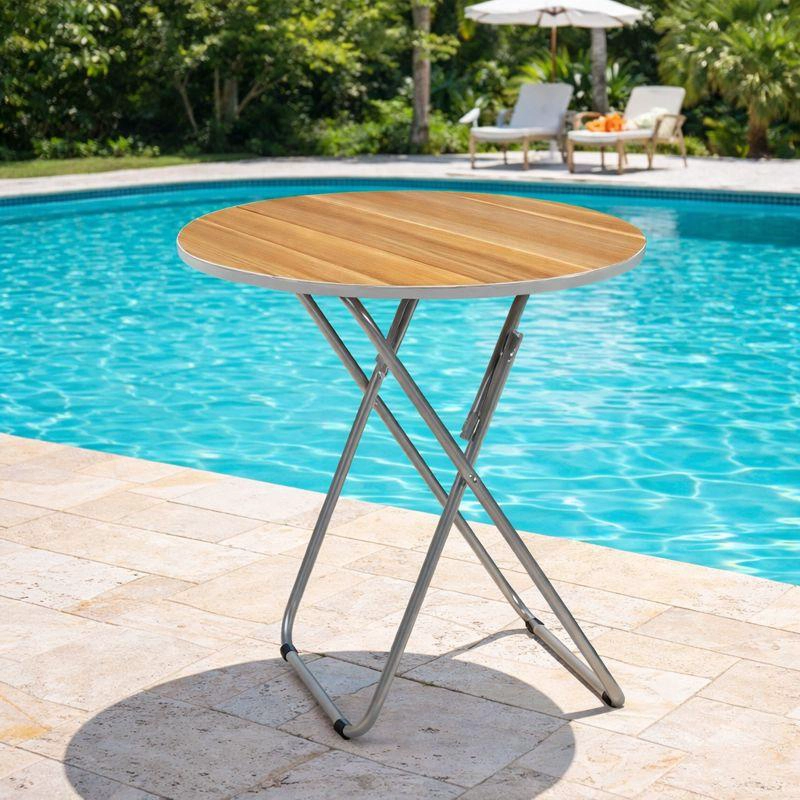MESA PLEGABLE REDONDA IDEAL HOGAR Y EXTERIOR - 3