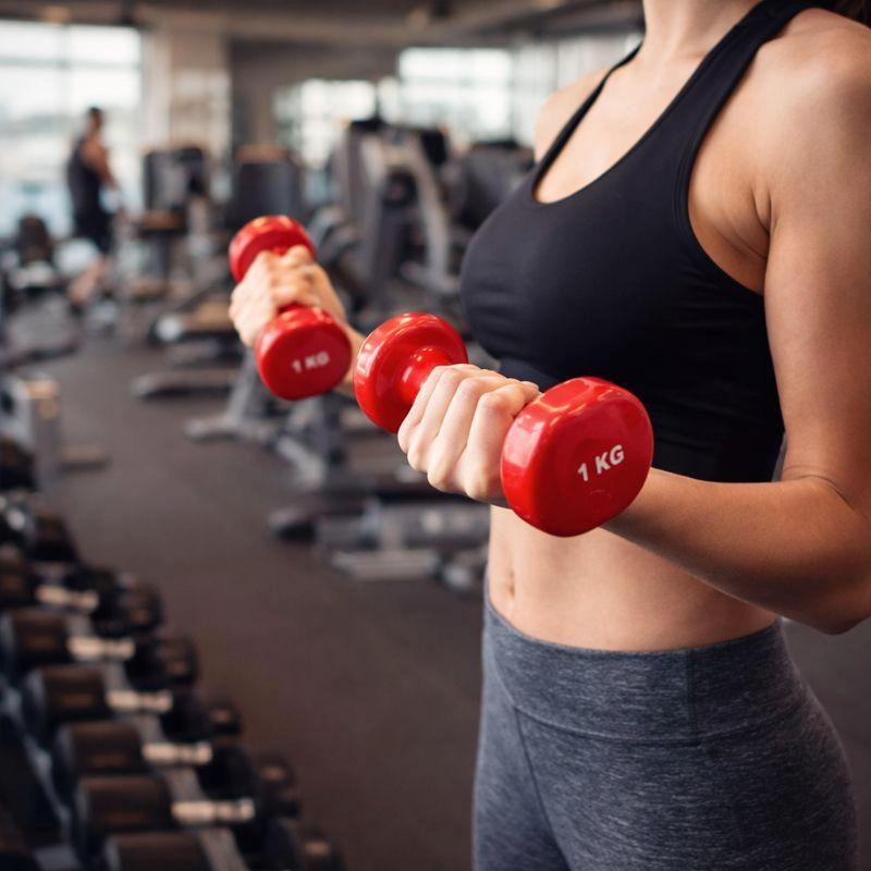 MANCUERNAS DE VINILO 1 KG PAR 2 UNIDADES FITNESS - 2