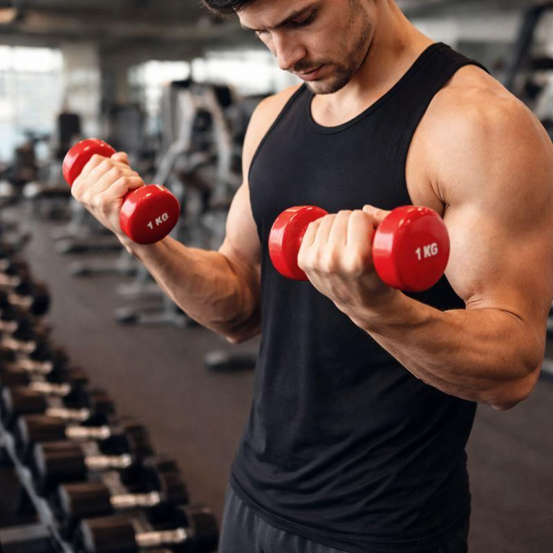 MANCUERNAS DE VINILO 1 KG PAR 2 UNIDADES FITNESS - 3